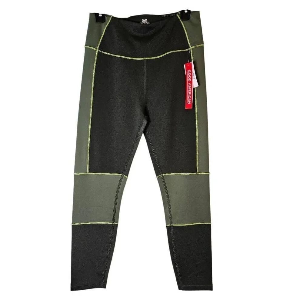 Good American  olive green athletic leggings. 4. #967